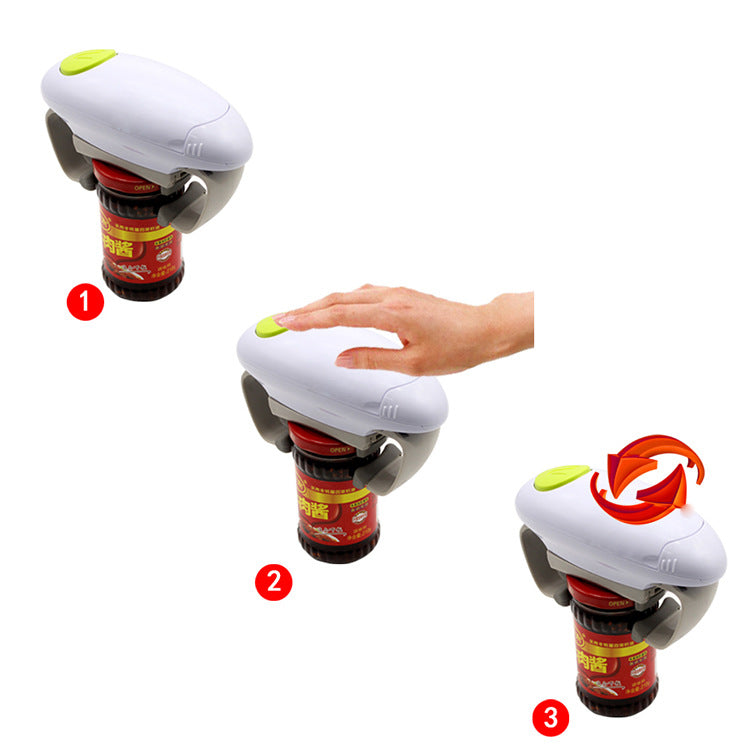 Electric Can Opener Automatic Restaurant Bottle Opener Battery Operated Handheld Jar Tin Opener Kitchen Gadgets